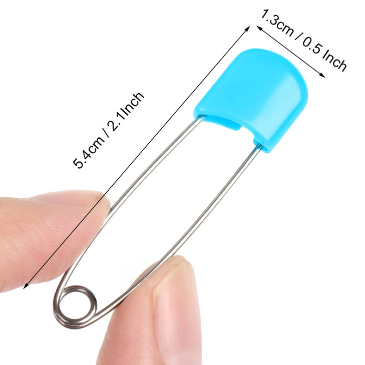 Joyberg 100 Pcs Diaper Pins Baby Safety Pins Diaper Pins for Cloth Diapers Heavy Duty Stainless Steel ABS Plastic Colorf