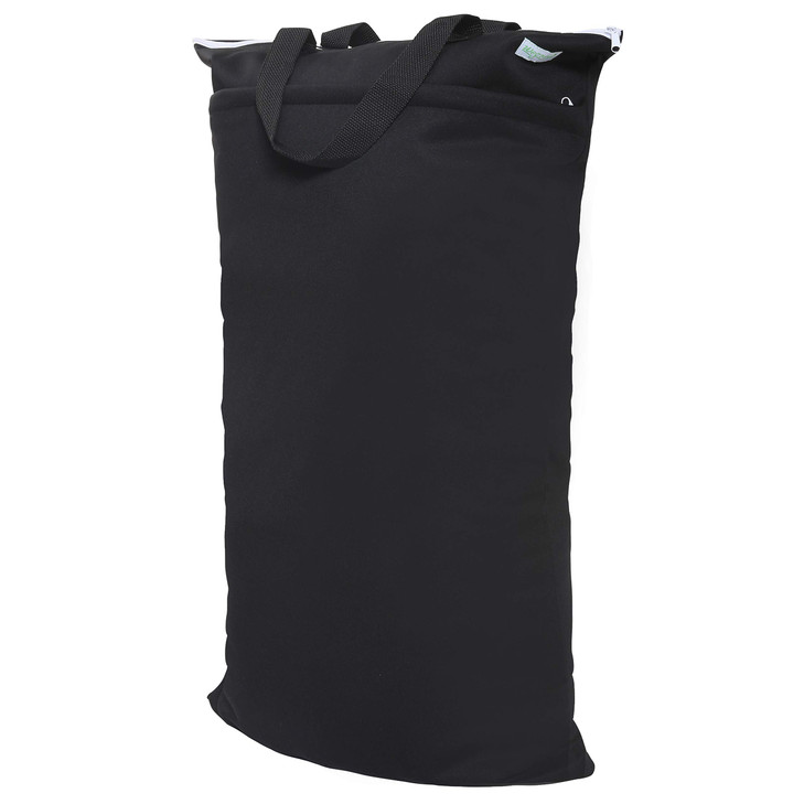 wegreeco Large Reusable Hanging Wet Dry Cloth Diaper Bag Black