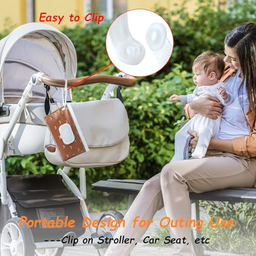 4 Pack Wipes Dispenser ON The GO Seposeve Portable Baby Wipe Case Refillable Baby Wipes Container Wipe Holder Keeps Wipe