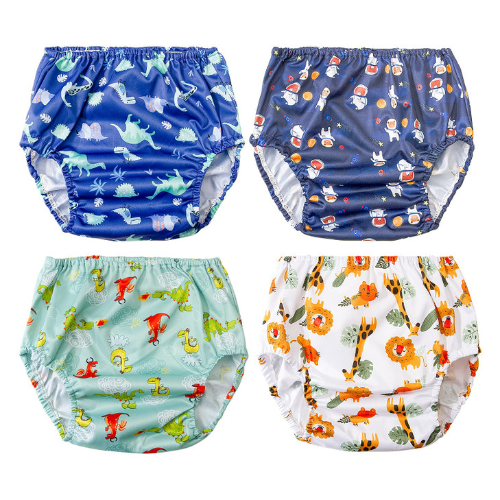 BISENKID Waterproof Diaper Cover for Rubber Pants for Toddlers Good Elastic Rubber Swim Diaper Cover for Potty Training