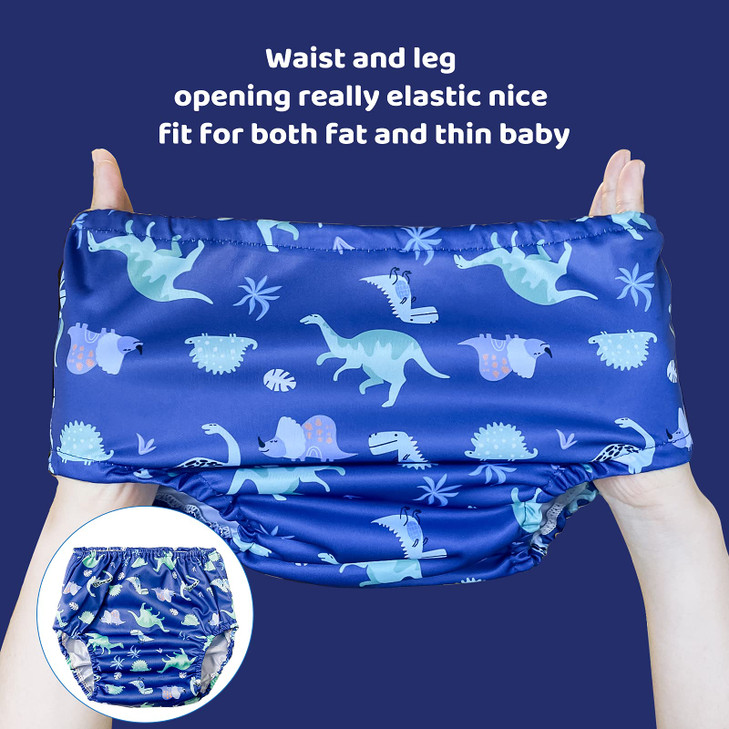 BISENKID Waterproof Diaper Cover for Rubber Pants for Toddlers Good Elastic Rubber Swim Diaper Cover for Potty Training