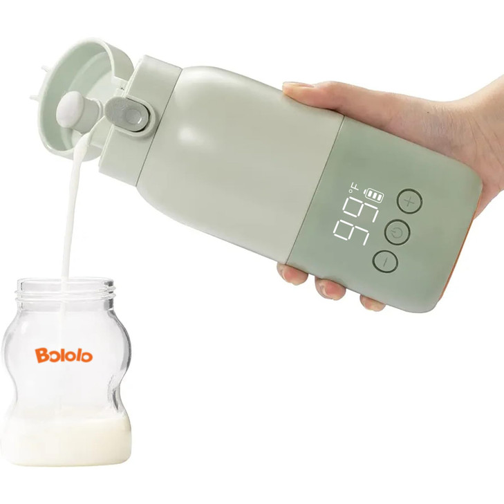 BOLOLO Portable Bottle Warmer for Travel Super Fast Charging Instant Breastmilk Formula Water Milk Warmer with 10 Ounces