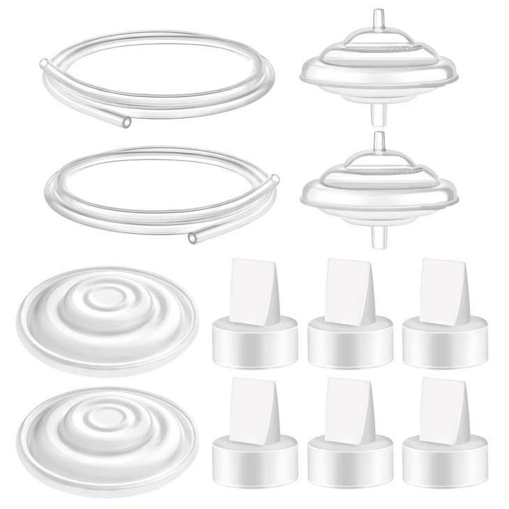 Maymom Pump Parts Compatible with Spectra S1 S2 9 Plus Breastpump Replace Backflow Protector Membrane Duckbill Valve Tub