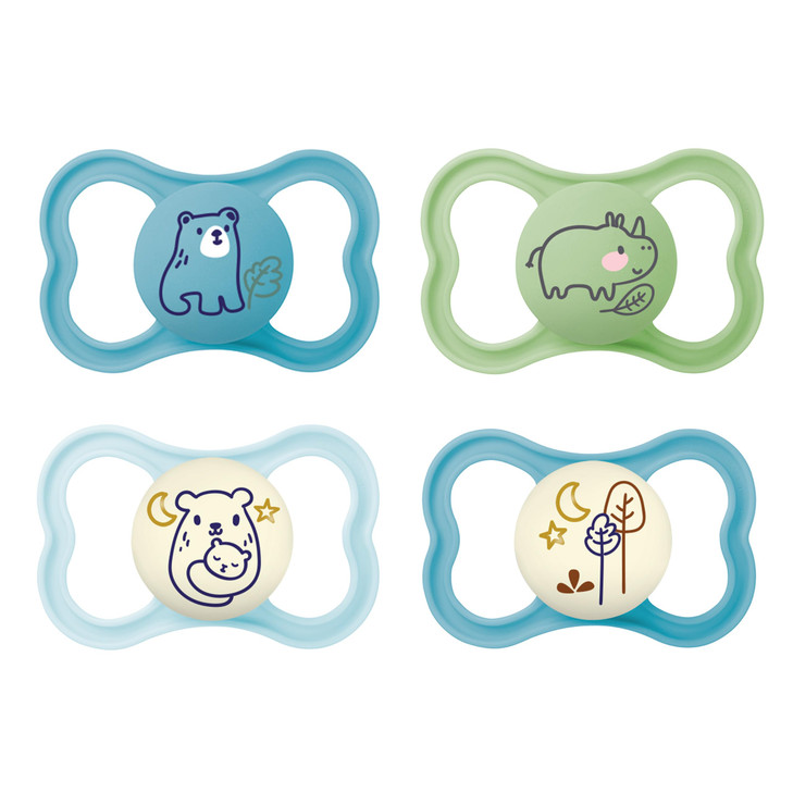 MAM Air Pacifier for Babies 16 Months Extra Air Flow for Sensitive Skin Glows in The Dark Developed with Medical Experts