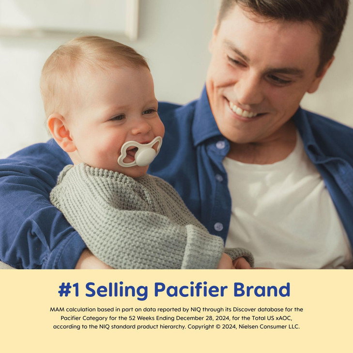 MAM Air Pacifier for Babies 16 Months Extra Air Flow for Sensitive Skin Glows in The Dark Developed with Medical Experts