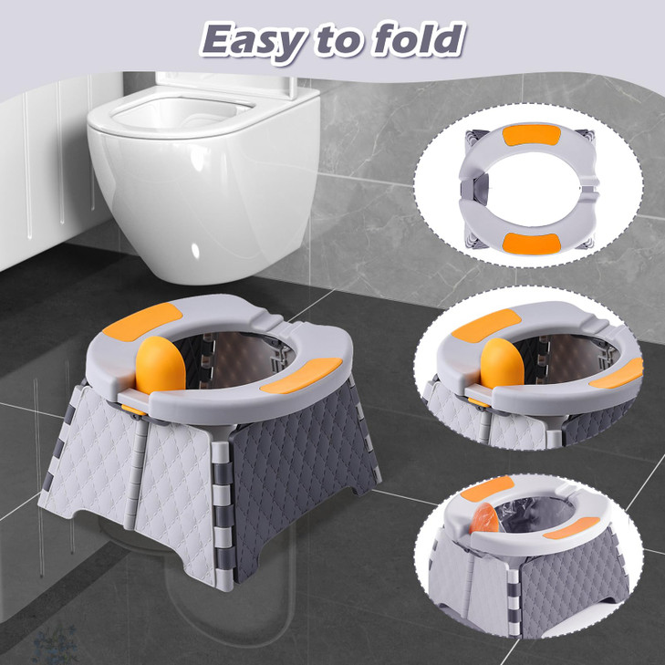 Portable Potty for Toddler Travel Kids Travel Potty Training Chair with Travel BagBaby Potty Training Toilet for Outdoor