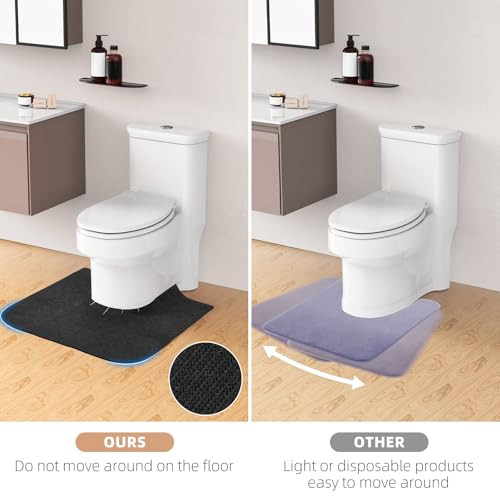 Upgrade Round Commode Potty Training Mats for Boys Toilet Training Mats Potty Training Toilet Rugs Toilet Rugs u Shaped