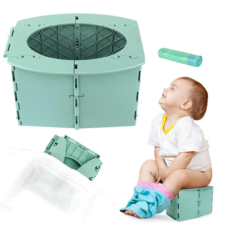 Travel Potty for Kids Reusable Portable Folding Potty for Toddler Foldable Toilet for Outdoor Camping Toddler Potty Seat