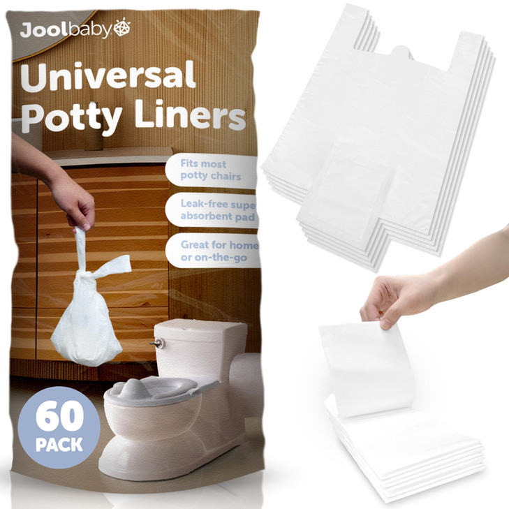 Disposable Potty Liners Universal Fit for Potty Chairs SuperAbsorbent 60 Count Jool Baby