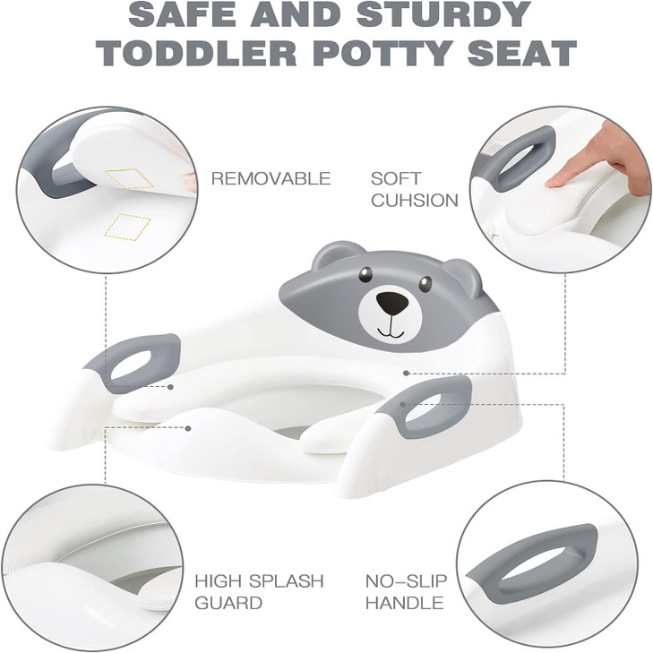 Potty Training Seat SKYROKU Potty Training Toilet with Step Stool Ladder for Kids Boys Girls Toddlers Comfortable Safe P