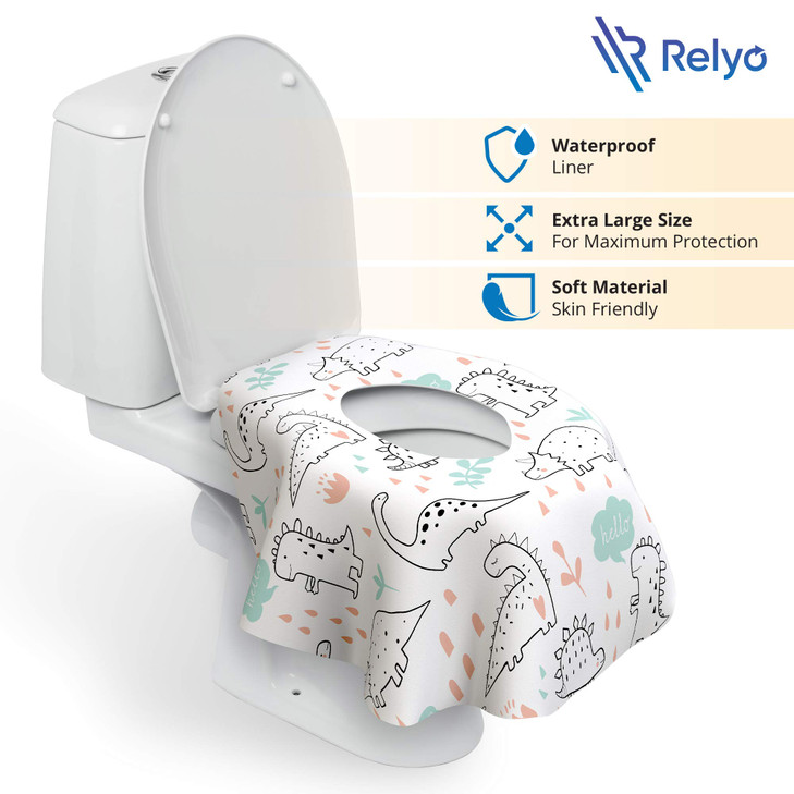 Toilet Seat Covers Disposable 20 Pack Waterproof Ideal for Kids and Adults Extra Large Individually Wrapped for Travel T