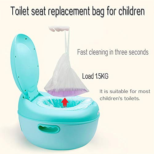 100 Pack Portable Travel Universal Potty Chair Liners with Drawstring Training Toilet Seat Potty Bags Cleaning Bag for K