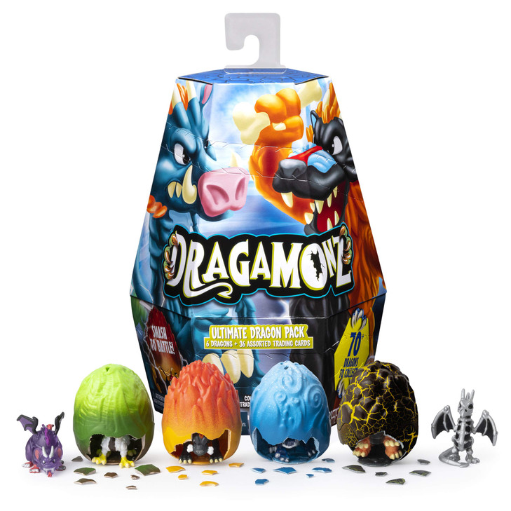 Dragamonz Ultimate Dragon 6Pack Collectible Figure and Trading Card Game for Kids Aged 5 and Up