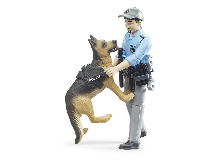 Bruder 62150 bworld Policeman with Dog