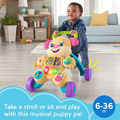FisherPrice Baby Toy Laugh Learn Smart Stages Sis Walker with Educational Music Lights Activities for Infants Ages 6 Mon
