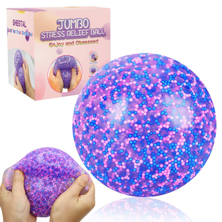 Giant 4 Inches Jumbo Stress Balls for Adults Anxiety Relief Nedoh Balls Squishy Balls Fidget Squeeze Squish Big Ball for