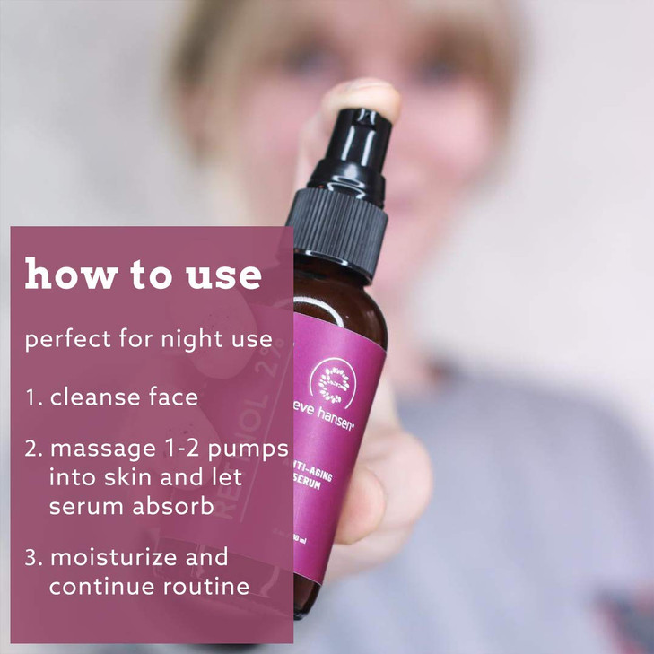Eve Hansen AntiAging Retinol Serum for Face AntiWrinkle Serum with Vitamin A E and Hyaluronic Acid Acne Scar Pore Minimi