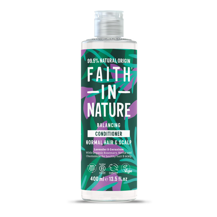 FAITH IN NATURE Natural Conditioner Vegan Cruelty Free No SLS or Parabens 135 fl oz Lavender Geranium