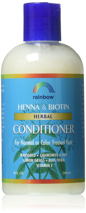 Rainbow Research Henna Biotin Herbal Conditioner for Normal or Color Treated Hair 8 Oz