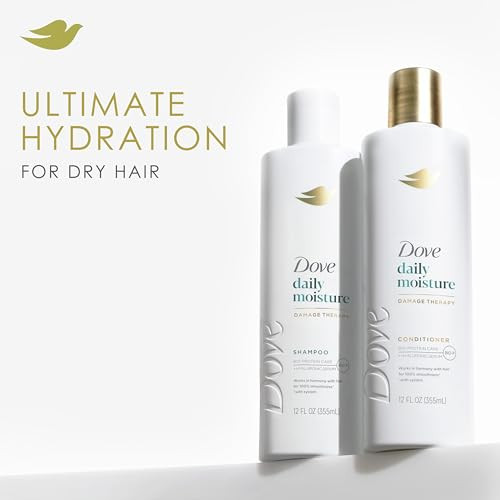 Dove Conditioner Daily Moisture Damage Therapy for Dry Hair with BioProtein Care Technology and Hyaluronic Serum 12 Fl O