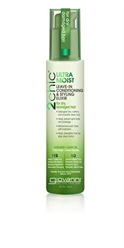 GIOVANNI 2chic UltraMoist LeaveIn Conditioning Styling Elixir Smoothes Frizz Prevents Breakage For Dry Damaged Hair Avoc