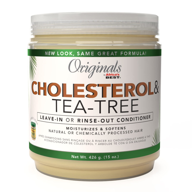 Originals by Africas Best Cholesterol Tea Tree Oil RinseOut Plus Leave in Conditioner Repair and Revitalize Damaged Dry