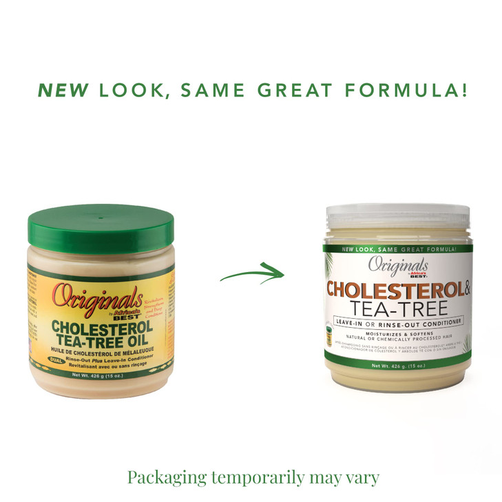 Originals by Africas Best Cholesterol Tea Tree Oil RinseOut Plus Leave in Conditioner Repair and Revitalize Damaged Dry