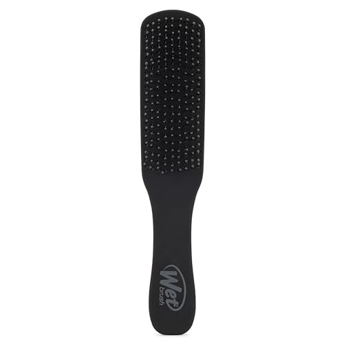 Wet Brush Detangling Hair Brush for Men, Black, Stimulates Scalp & Beard for Fuller Stronger Hair, Intelliflex Detangler Help Bristles Promote Growth