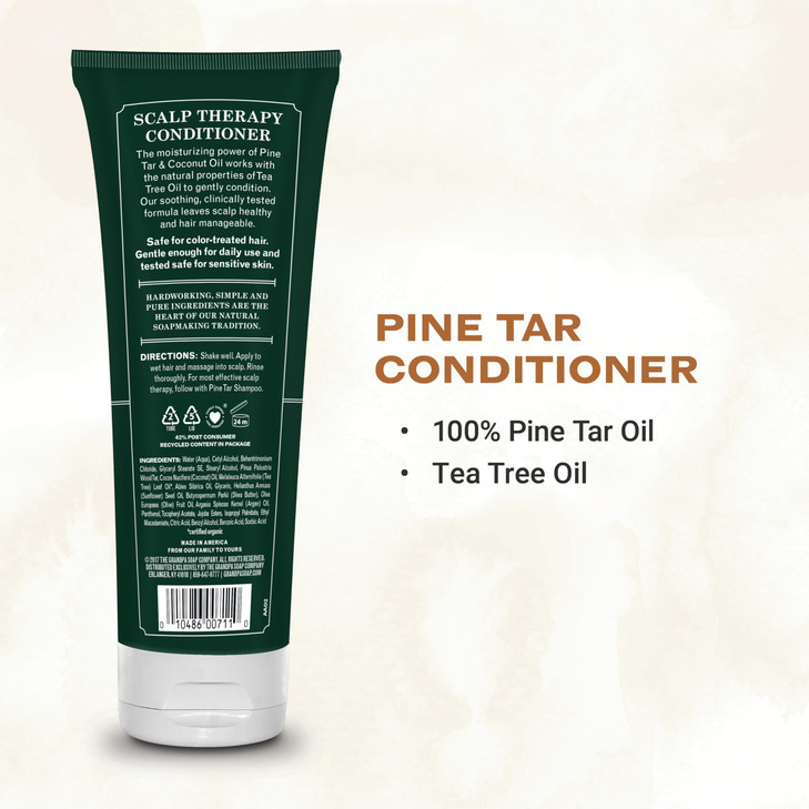 The Grandpa Soap Company Pine Tar Conditioner Sooths and Moisturizes Dry Scalp With Pine Tar and Tea Tree Oil All Hair T