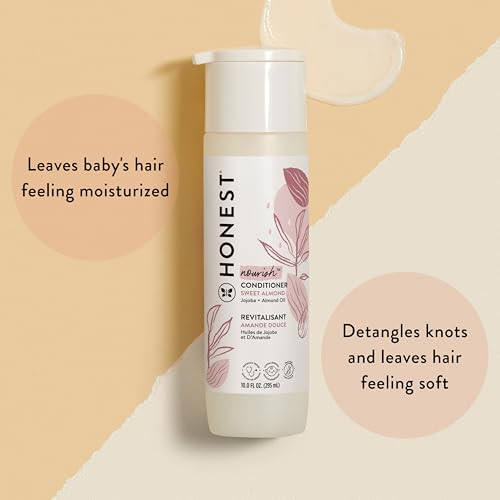 The Honest Company SiliconeFree Conditioner Gentle for Baby Naturally Derived Tear Free Hypoallergenic Sweet Almond Nour
