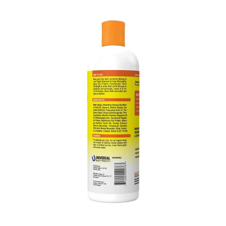 Jamaican Mango Lime Protein Conditioner Strengthening Moisturizing Hair Care with Manuka Honey Moringa Seed Oil for Natu