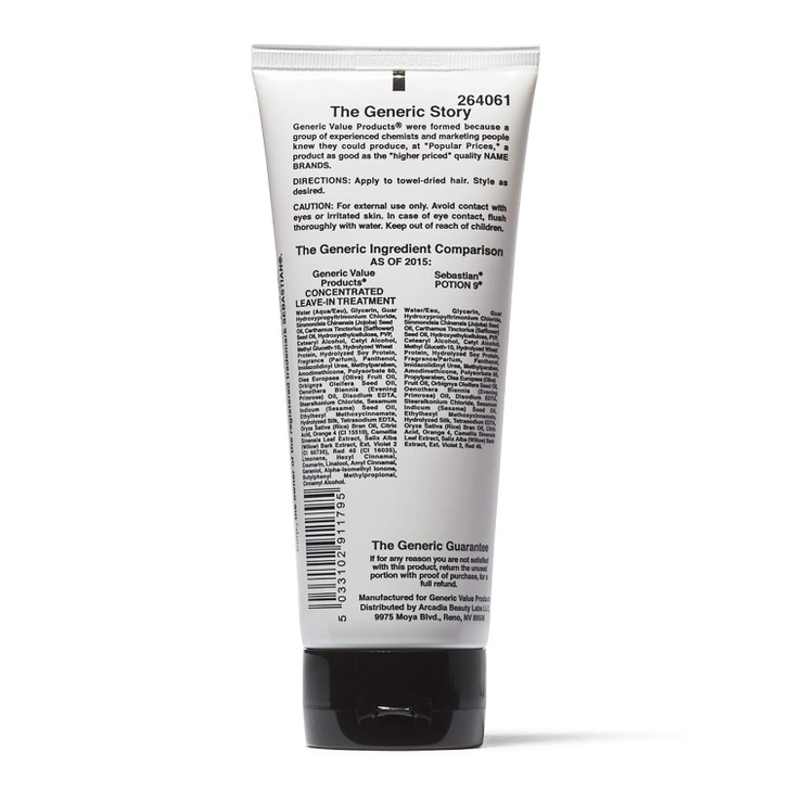 Generic Value Products Concentrated LeaveIn Conditioner Treatment Nourishes Revitalizes Repairs Damaged Hair 68 Oz