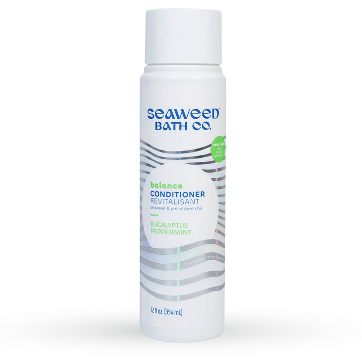 Seaweed Bath Co Balance Conditioner Eucalyptus Peppermint Scent 12 Ounce Sustainably Harvested Seaweed Pro Vitamin B5 Fo
