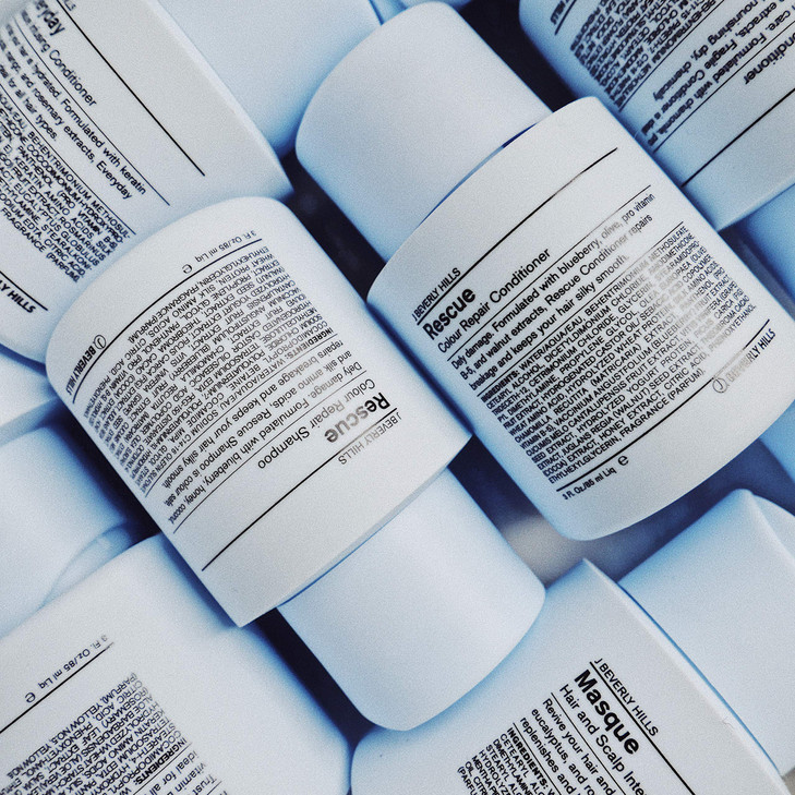 J Beverly Hills Blue Rescue Colour Repair Conditioner with Omega 3 Oil for Damaged Hair 3 Oz