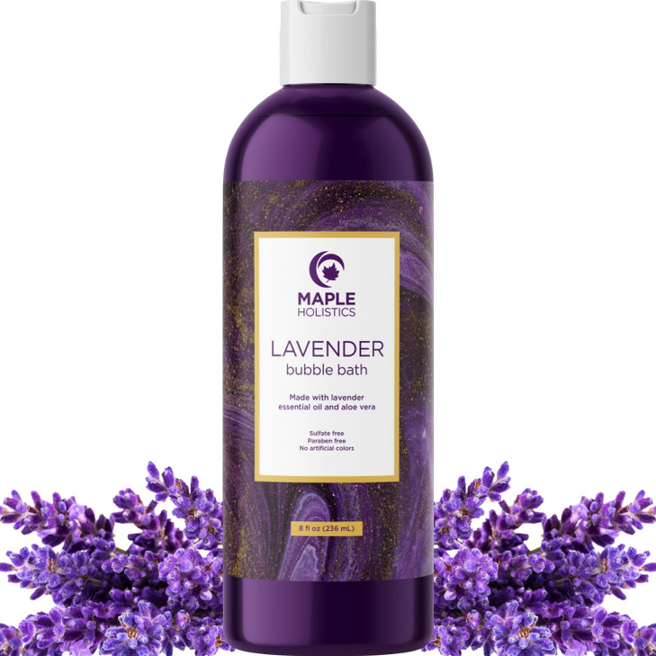 Premium Lavender Bubble Bath for Women Moisturizing Foaming Bath Bubbles for Adults with Chamomile Clary Sage Lavender A