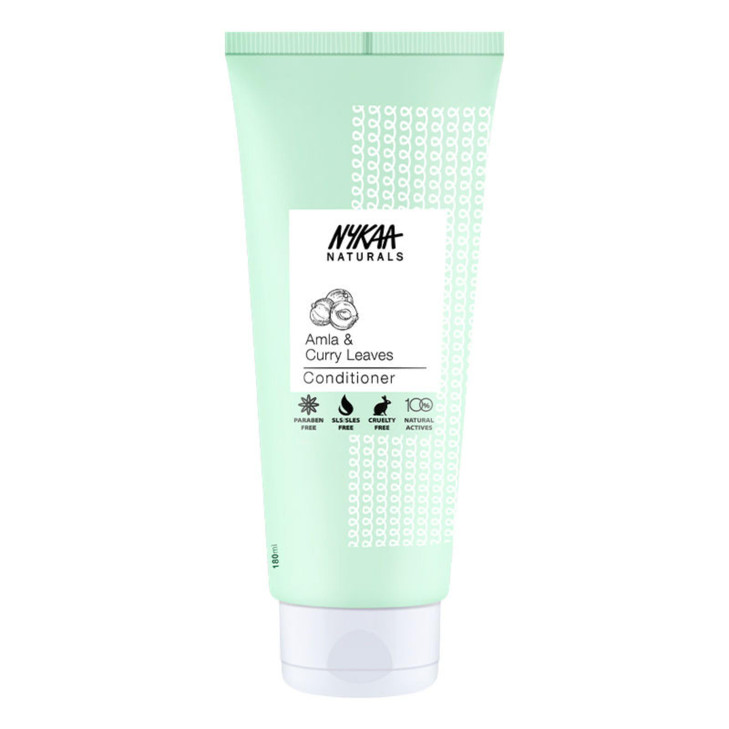Nykaa Naturals Amla and Curry Leaves Conditioner Anti Frizz Smoothens and Strengthens Rich in Vitamin C Antioxidants and