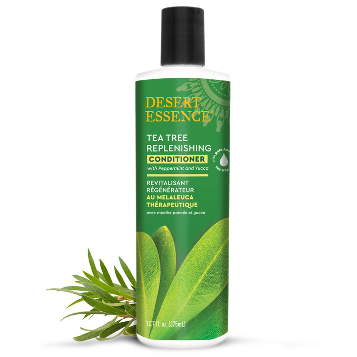 Desert Essence Conditioner for Hair Tea Tree Eucalyptus Oil for Scalp Treatment Reduces Hair Breakage Flaking Peppermint