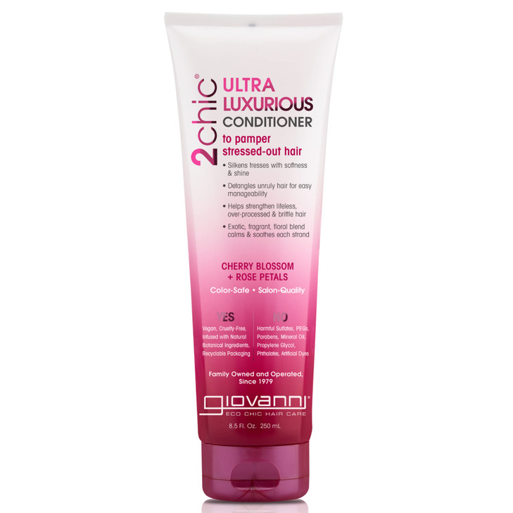 GIOVANNI 2chic UltraLuxurious Conditioner Calms Smooths Curly Wavy Hair Silkens Tresses Strengthens Over Processed Hair
