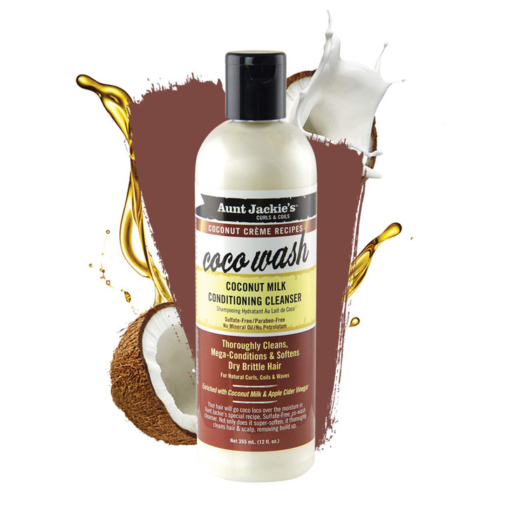 Aunt Jackies Coconut Crme Recipes Coco Wash Hair Conditioning Cleanser Cleans Conditions and Softens Dry Brittle Curly H