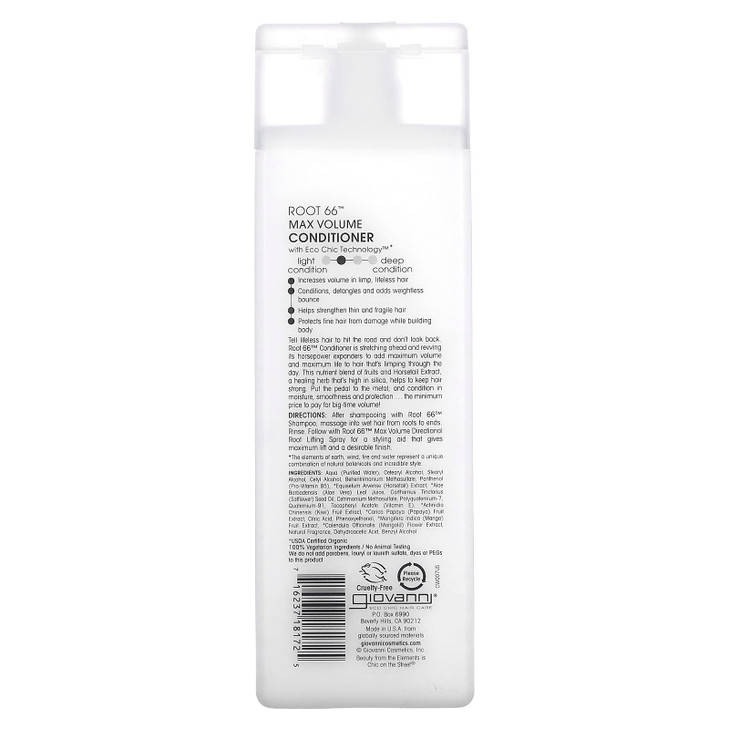 Giovanni Root 66 Max Volume Conditioner Giovanni Moisture Hair Conditioner for Women Men Moisturizing with Natural Ingre