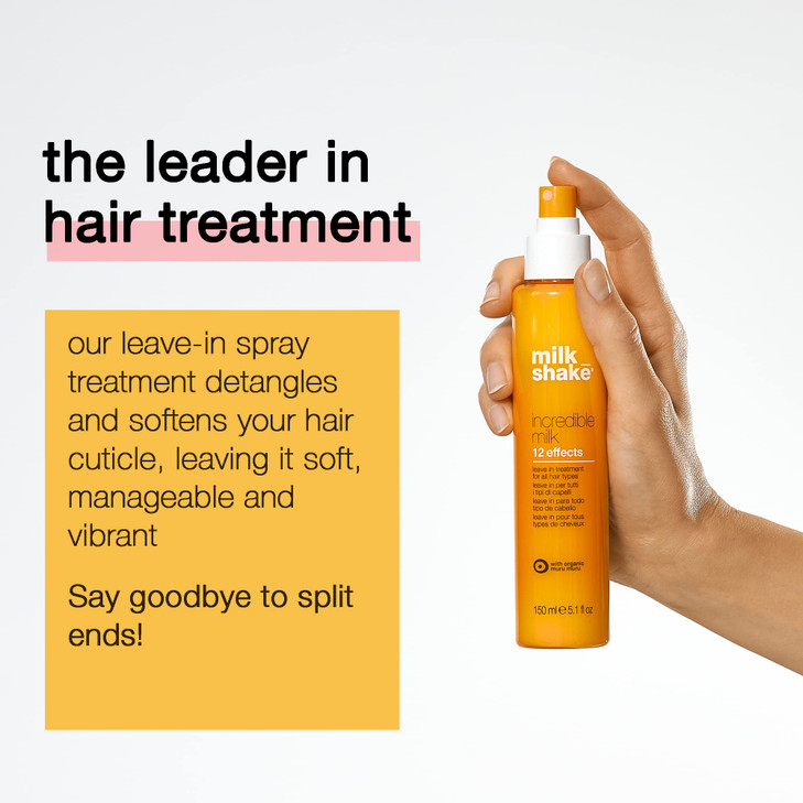 milkshake Incredible Milk LeaveIn Hair Treatment for All Hair Types Renews Detangles and Repairs Damaged Hair