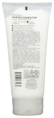 GIOVANNI Nutrafix Hair Reconstructor Moisturizing Repair for Damaged Hair Infused with Natural Botanical Ingredients Enc