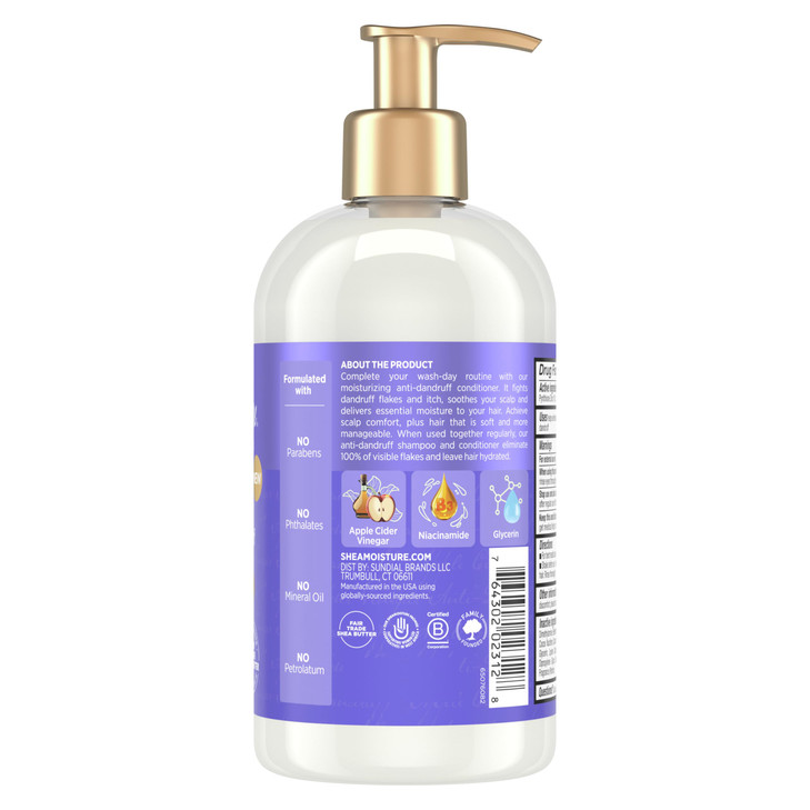 Shea Moisture AntiDandruff Conditioner Apple Cider Vinegar Salicylic Acid For Soft Smooth Hair System for a Healthier Sc