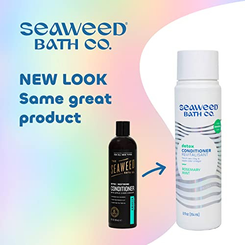 Seaweed Bath Co Detox Conditioner Rosemary Mint Scent 12 Ounce Sustainably Harvested Seaweed French Sea Clay Apple Cider