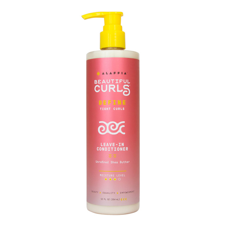 Alaffia Hair Care Beautiful Curls Leave in Conditioner for Tight Curls Thick Curly Hair Products Shea Butter Vitamin E C