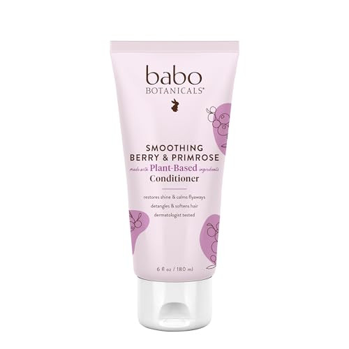 Babo Botanicals Smoothing Conditioner with Evening Primrose Oil Coconut Oil and Provitamin B5 For Babies Kids and Adults