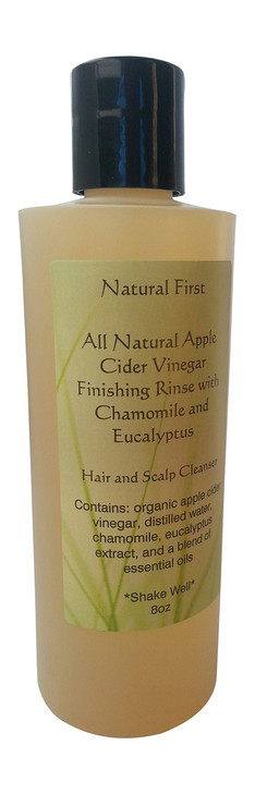 Natural First Organic Apple Cider Vinegar Finishing Rinse wChamomile Eucalyptus 8oz