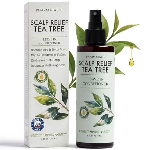 Leave In Conditioner Spray Tea Tree Scalp Treatment AntiDandruff and Dry Itchy Scalp Treatment Hydrating Medicated Formu