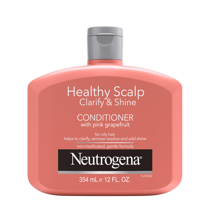Neutrogena Exfoliating Healthy Scalp Clarify Shine Conditioner for Oily Hair and Scalp AntiResidue Conditioner with Pink