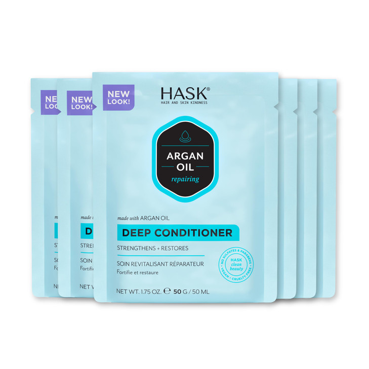 HASK ARGAN OIL Repairing Deep Conditioner Treatments for all hair types color safe gluten free sulfate free paraben free